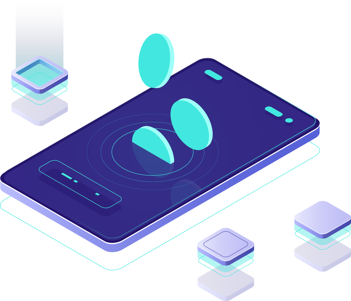 Stylized AI and automation representation